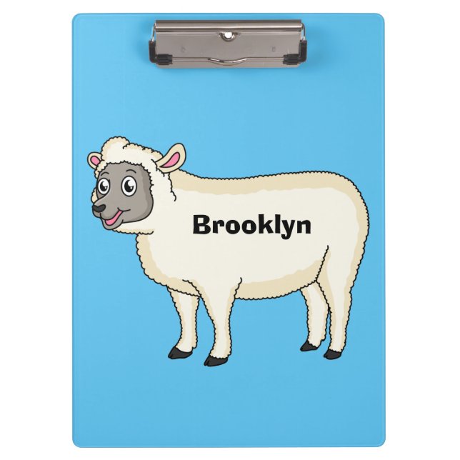 Carpeta De Pinza Ilustracion de personalizado de ovejas alegres (Anverso)