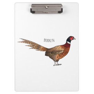 Carpeta De Pinza Ilustracion de personalizado de pájaro de cuello a