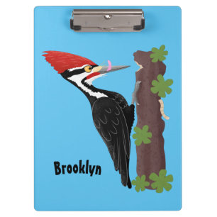 Carpeta De Pinza Ilustracion de personalizado de pájaros carpintero