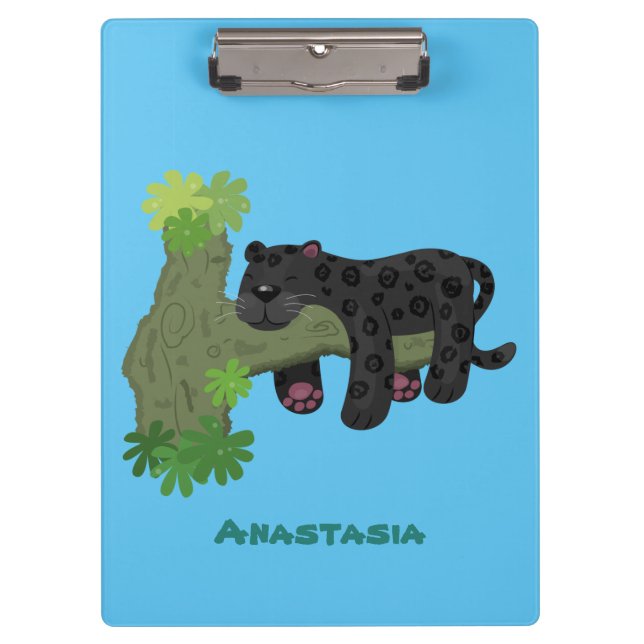 Carpeta De Pinza Ilustracion de personalizado de pantera negra de j (Anverso)