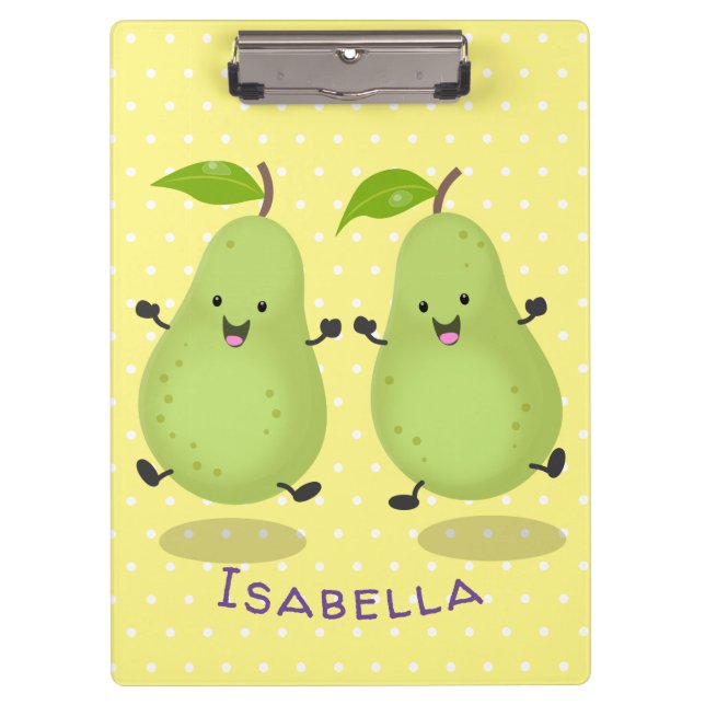 Carpeta De Pinza Ilustracion de personalizado de par de pera cúpula (Anverso)