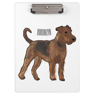 Carpeta De Pinza Ilustracion de personalizado de perro Airedale ter