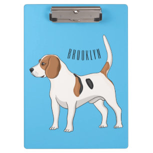 Carpeta De Pinza Ilustracion de personalizado de perro Beagle