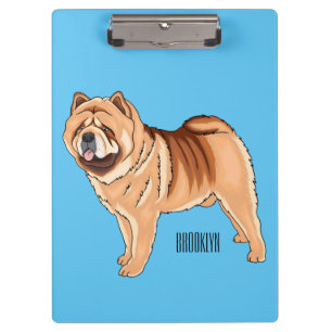 Carpeta De Pinza Ilustracion de personalizado de perro Chow Chow