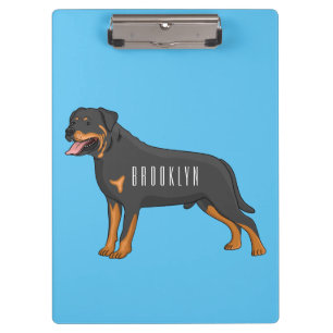 Carpeta De Pinza Ilustracion de personalizado de perro de Rottweile