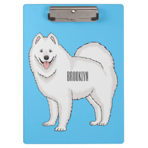 Carpeta De Pinza Ilustracion de personalizado de perro de Samoyed