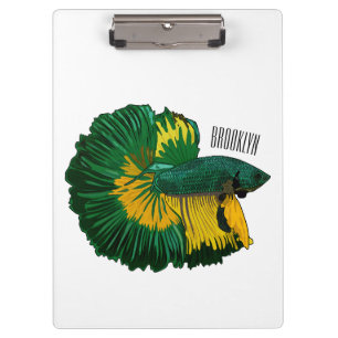 Carpeta De Pinza Ilustracion de personalizado de pescado de lucha s