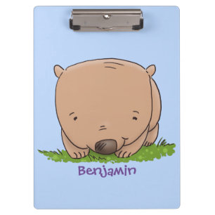 Carpeta De Pinza Ilustracion de personalizado de wombat para bebé l