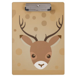 Carpeta De Pinza ilustracion de renos sobre fondo marrón