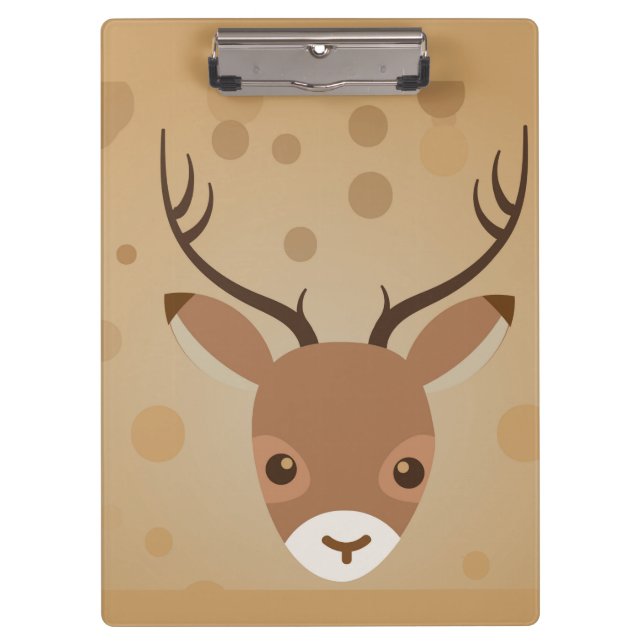 Carpeta De Pinza ilustracion de renos sobre fondo marrón (Anverso)