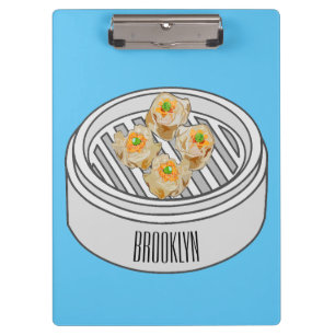 Carpeta De Pinza Ilustracion de Shumai dim sum personalizado