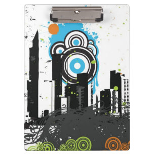 Carpeta De Pinza Ilustracion de un paisaje urbano sucio