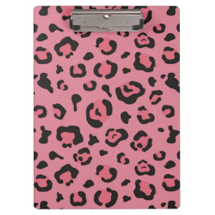 Carpeta De Pinza Ilustracion del animal del rosa del leopardo