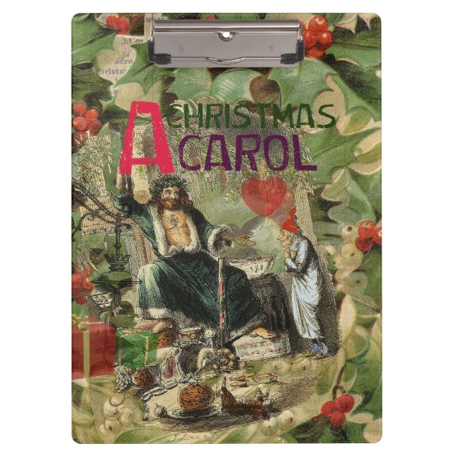 Carpeta De Pinza Ilustración del Fantasma de la Navidad Presente Sc (Anverso)