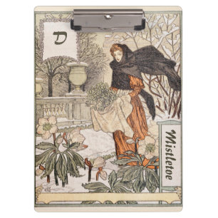 Carpeta De Pinza Ilustración del jardín de invierno de diciembre Ar