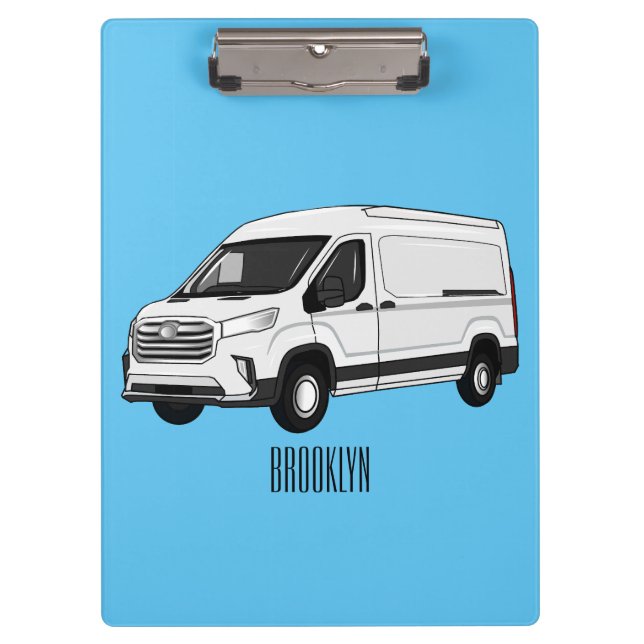 Carpeta De Pinza Ilustracion del personalizado de la camioneta de e (Anverso)
