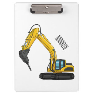 Carpeta De Pinza Ilustracion del personalizado de la excavadora de 