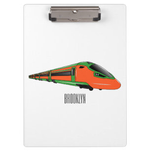 Carpeta De Pinza Ilustracion del personalizado del tren de bala