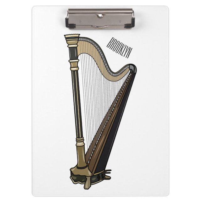 Carpeta De Pinza Ilustracion Harp personalizado (Anverso)