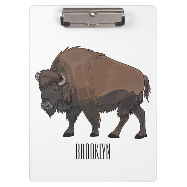 Carpeta De Pinza Ilustracion personalizado Bison (Anverso)