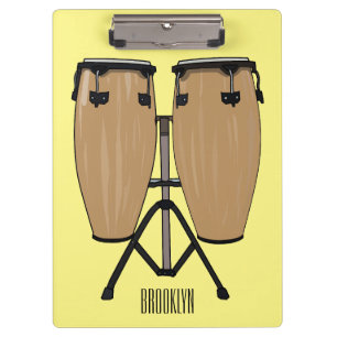 Carpeta De Pinza Ilustracion personalizado Bongo drum