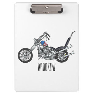 Carpeta De Pinza Ilustracion personalizado Chopper Motorcycle 1950