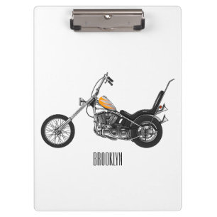 Carpeta De Pinza Ilustracion personalizado Chopper Motorcycle 1950