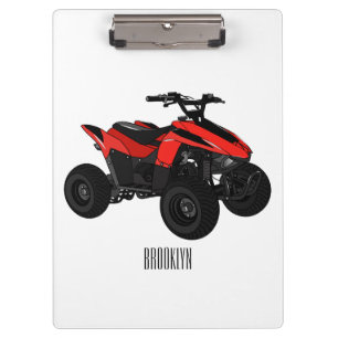 Carpeta De Pinza Ilustracion personalizado de atv de cuatro bicicle