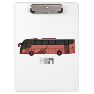 Carpeta De Pinza Ilustracion personalizado de autobús