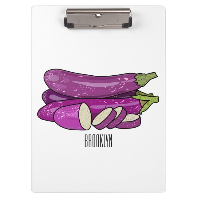 Carpeta De Pinza Ilustracion personalizado de berenjenas (Anverso)