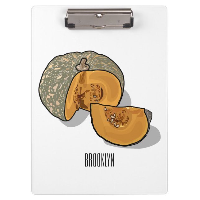 Carpeta De Pinza Ilustracion personalizado de calabaza (Anverso)
