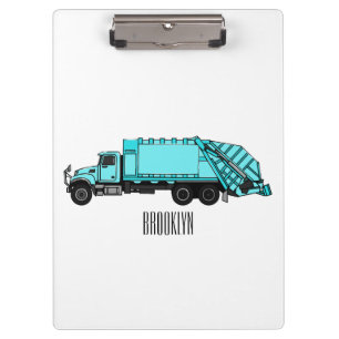 Carpeta De Pinza Ilustracion personalizado de camión de basura