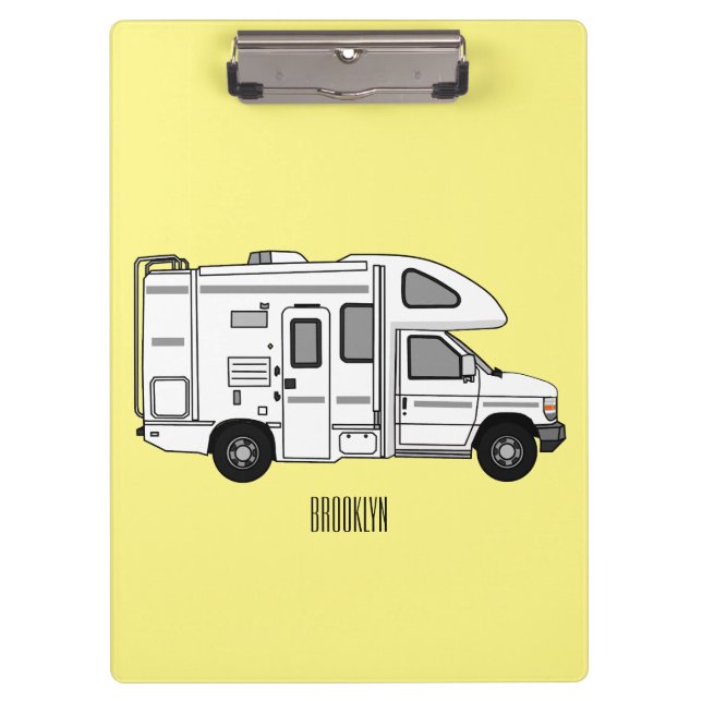 Carpeta De Pinza Ilustracion personalizado de Campervan (Anverso)
