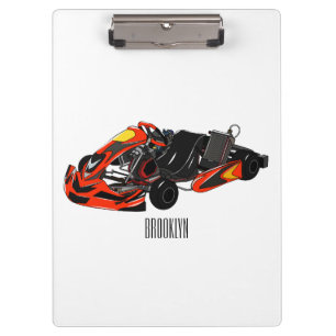 Carpeta De Pinza Ilustracion personalizado de carreras de Kart