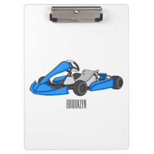 Carpeta De Pinza Ilustracion personalizado de carreras de Kart