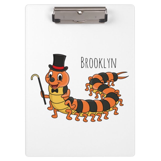 Carpeta De Pinza Ilustracion personalizado de centipede gracioso (Anverso)