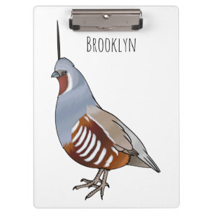 Carpeta De Pinza Ilustracion personalizado de codorniz de montaña