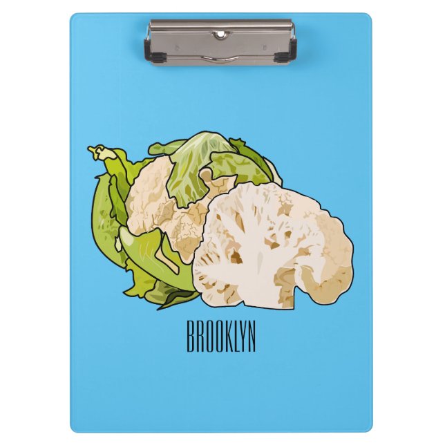 Carpeta De Pinza Ilustracion personalizado de coliflor (Anverso)