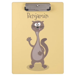 Carpeta De Pinza Ilustracion personalizado de comadreja divertida