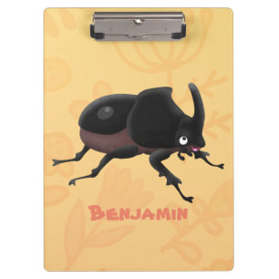 Carpeta De Pinza Ilustracion personalizado de escarabajo rinoceront