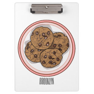 Carpeta De Pinza Ilustracion personalizado de galletas de chocolate