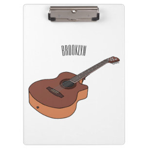 Carpeta De Pinza Ilustracion personalizado de guitarra acústica