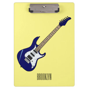 Carpeta De Pinza Ilustracion personalizado de guitarra eléctrica