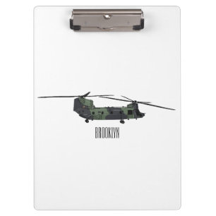 Carpeta De Pinza Ilustracion personalizado de helicóptero del ejérc