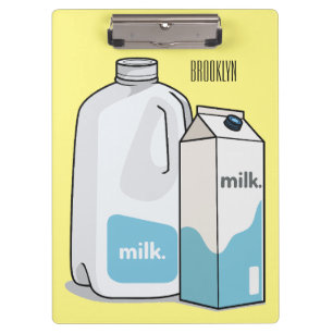 Carpeta De Pinza Ilustracion personalizado de leche