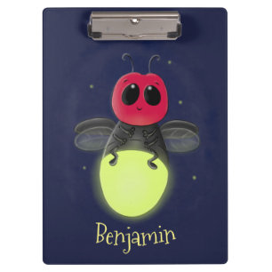 Carpeta De Pinza Ilustracion personalizado de luciérnaga de bichos 