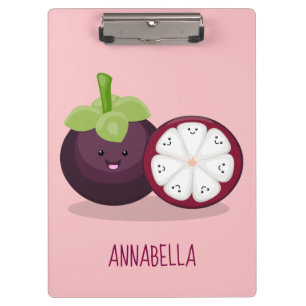 Carpeta De Pinza Ilustracion personalizado de mangostino morado