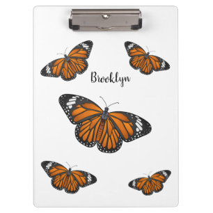 Carpeta De Pinza Ilustracion personalizado de mariposa monarca