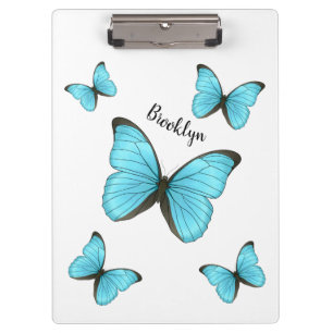 Carpeta De Pinza Ilustracion personalizado de mariposas morfo