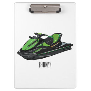 Carpeta De Pinza Ilustracion personalizado de moto acuática